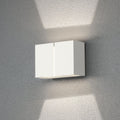 LED utevegglampe Pavia hvit aluminium forfra