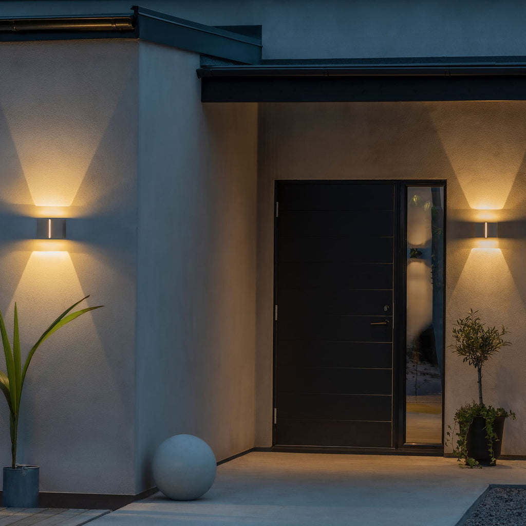 LED utevegglampe Pavia hvit aluminium bakside