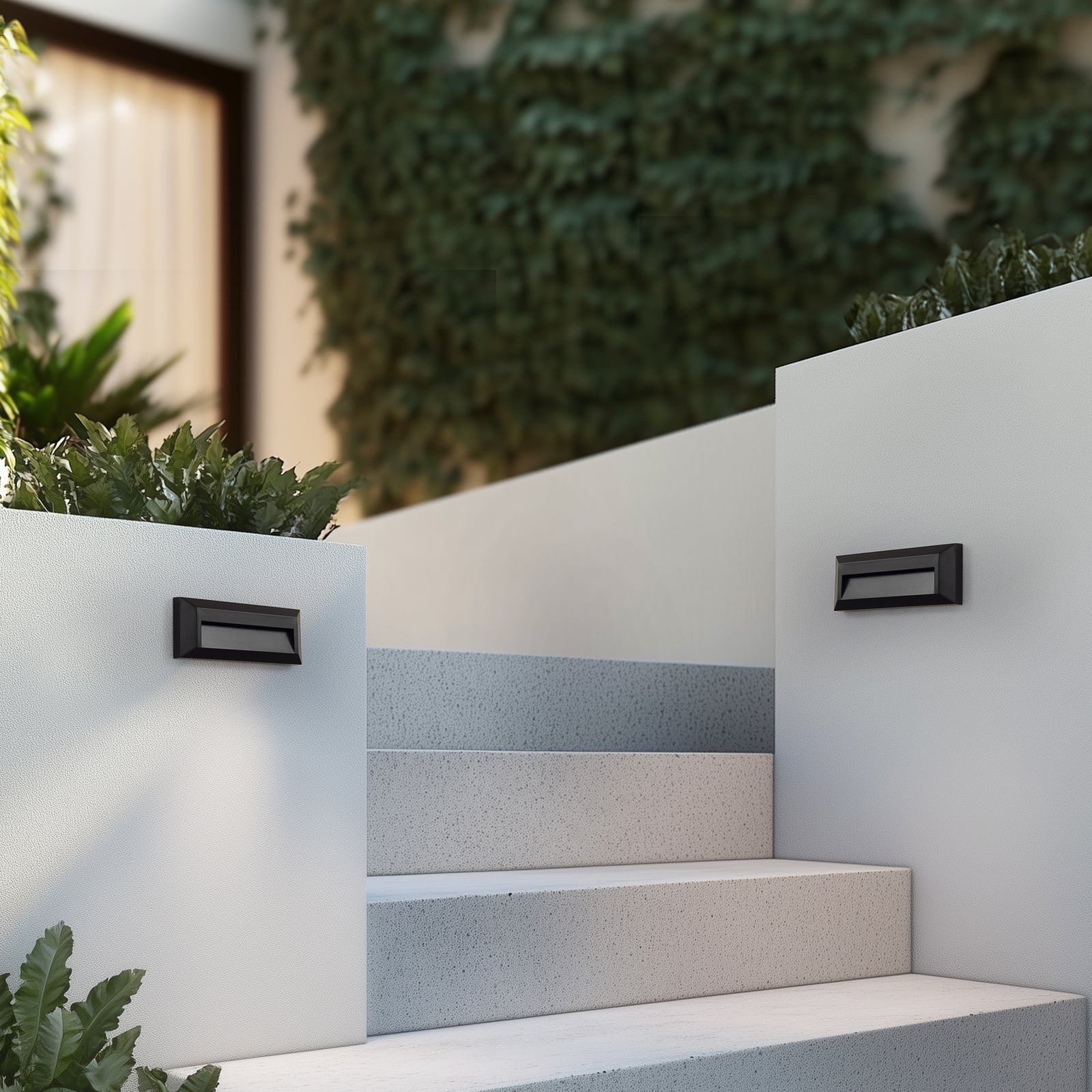 LED utevegglampe Peker svart 2-pack IP65 detalj av lyskilde