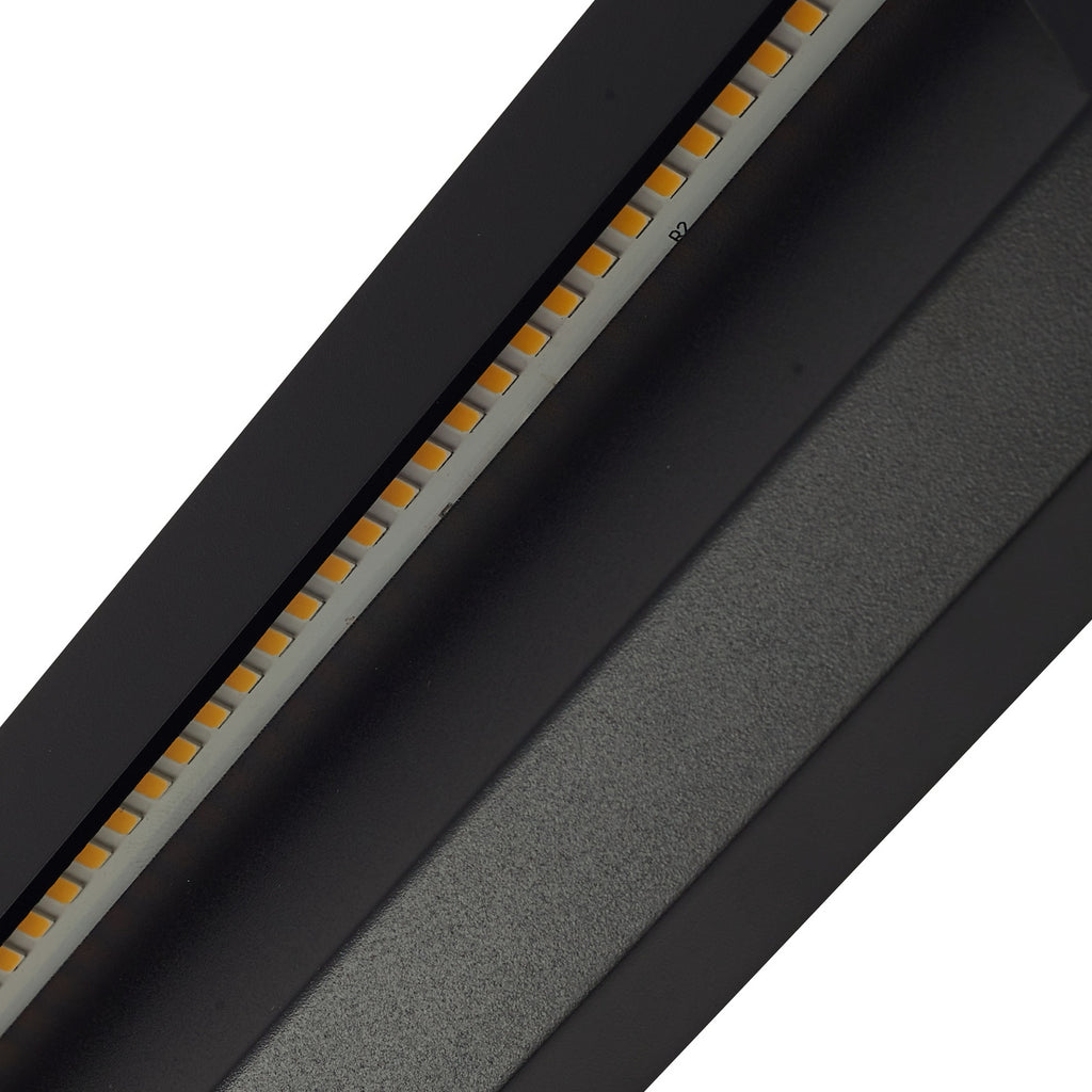 LED utevegglampe Peker svart 2-pack IP65 installasjonsdetalj