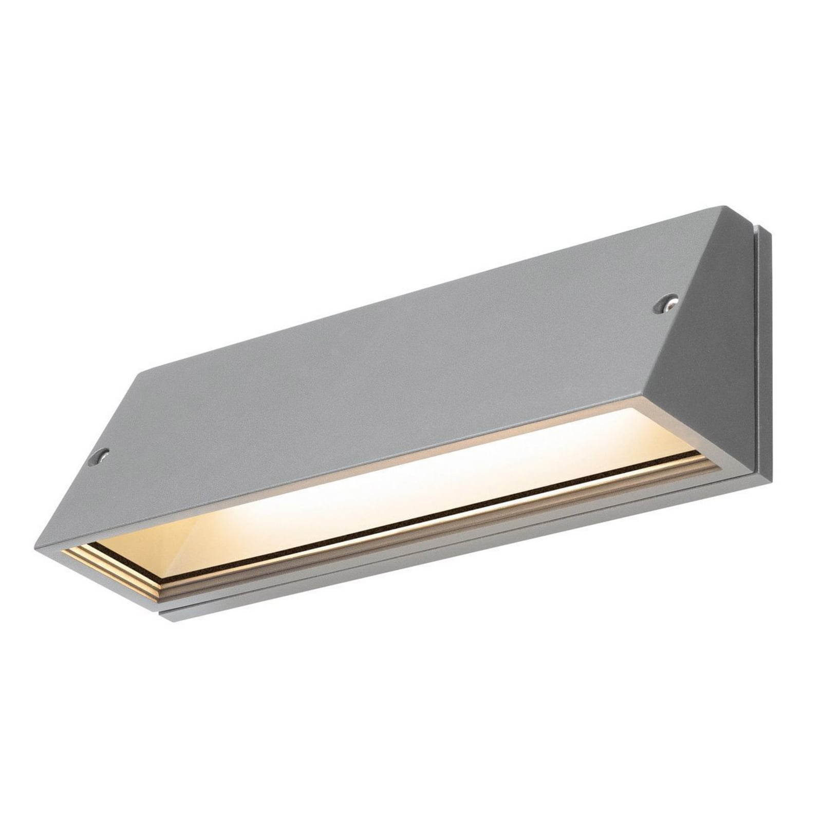 Bakside av LED utevegglampe Pema CCT aluminium grå 28 cm