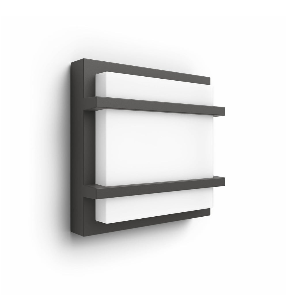 Detalj av LED utevegglampe Petronia antrasitt 19 cm IP44 12W