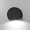 LED utevegglampe Pill rund mørkegrå 10 cm IP54 forfra