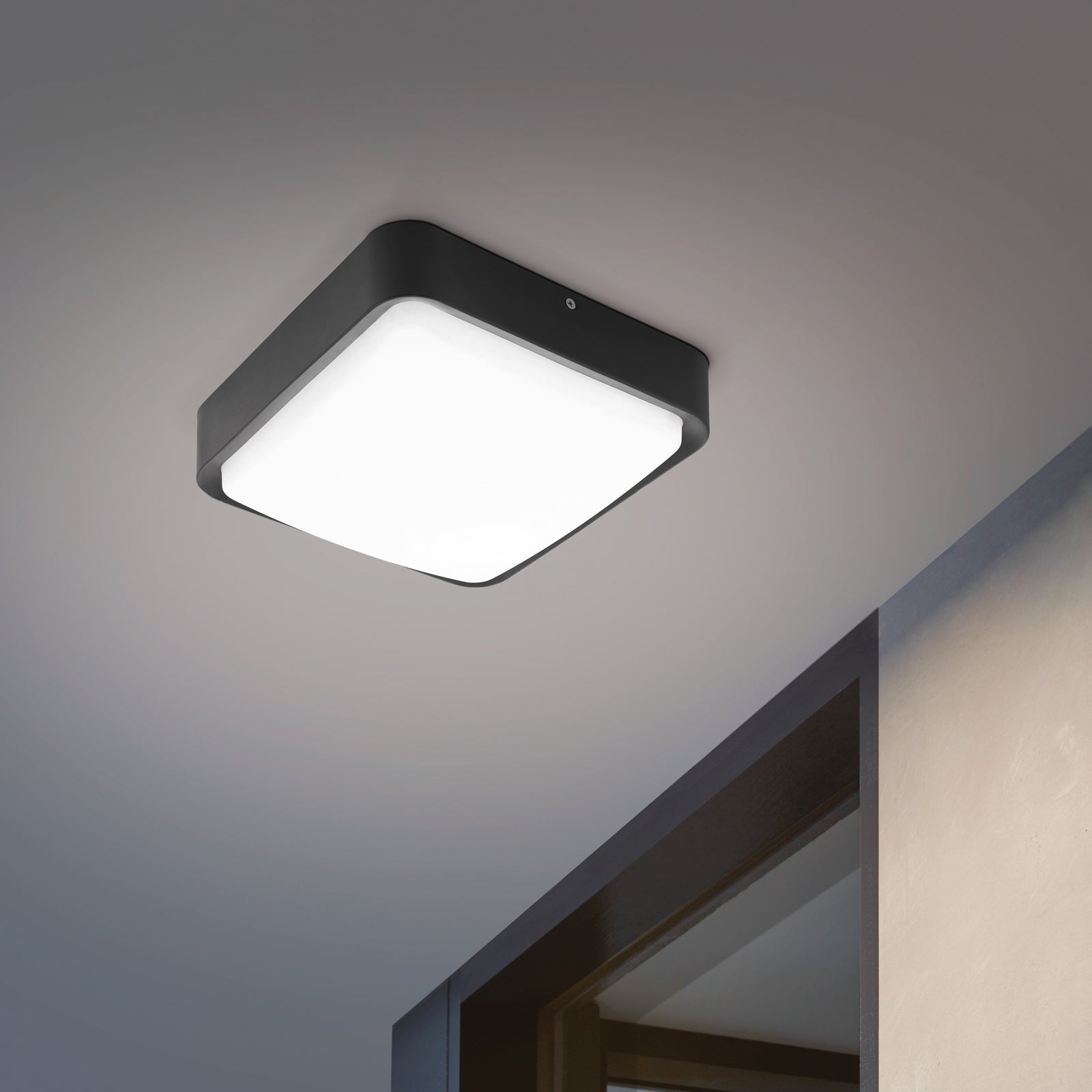LED utevegglampe Piove-C Bluetooth svart bakside