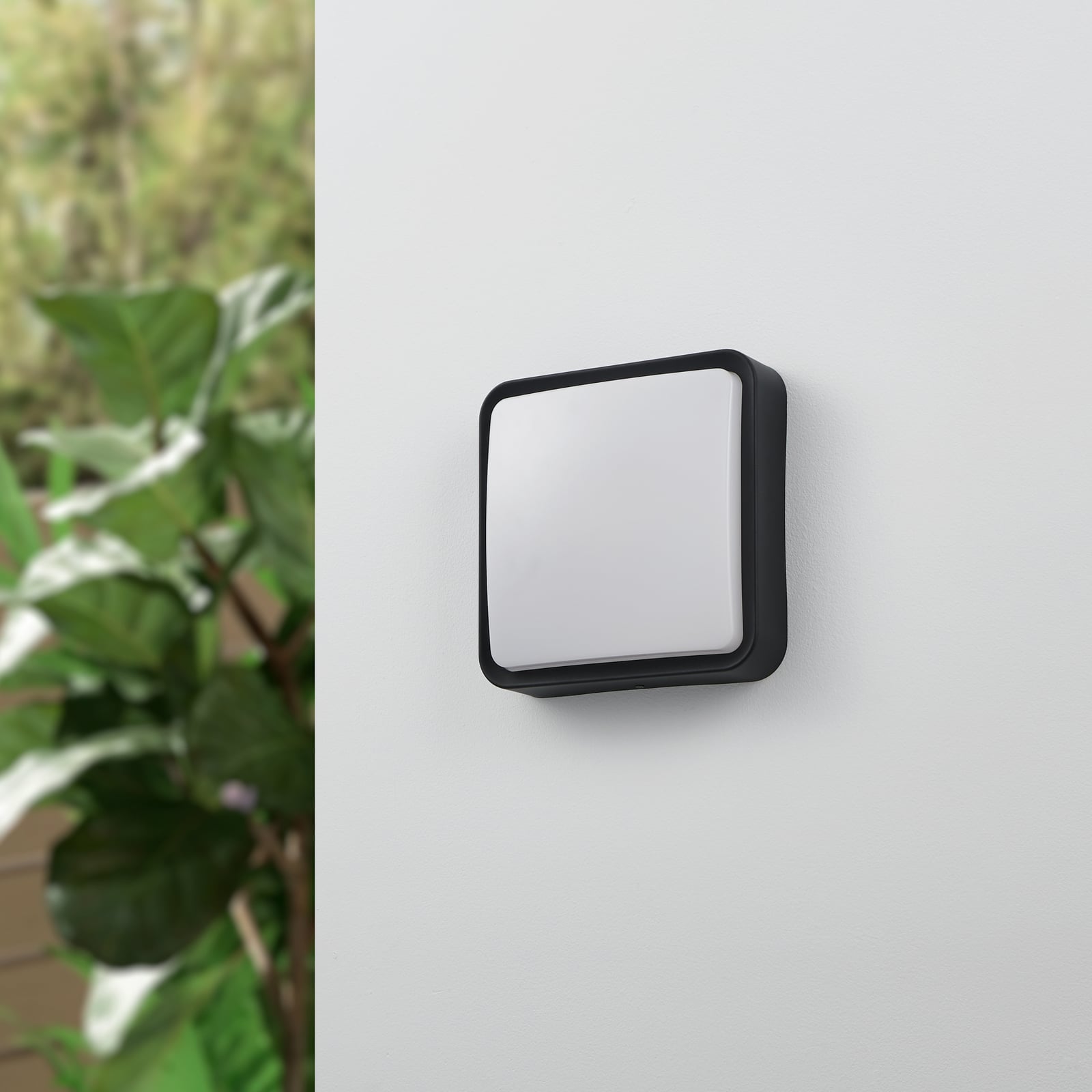 LED utevegglampe Piove-C Bluetooth svart detalj
