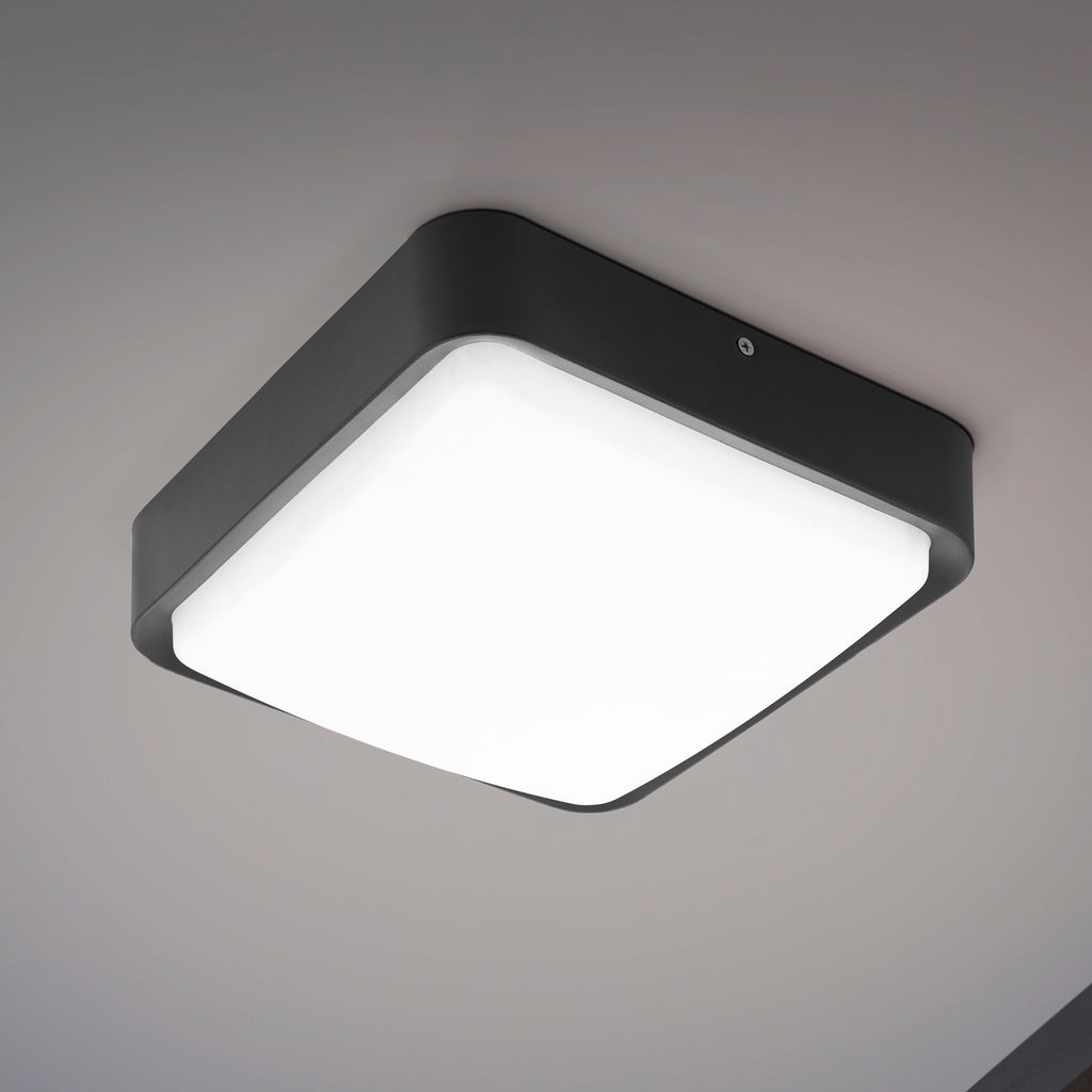 LED utevegglampe Piove-C Bluetooth svart forside