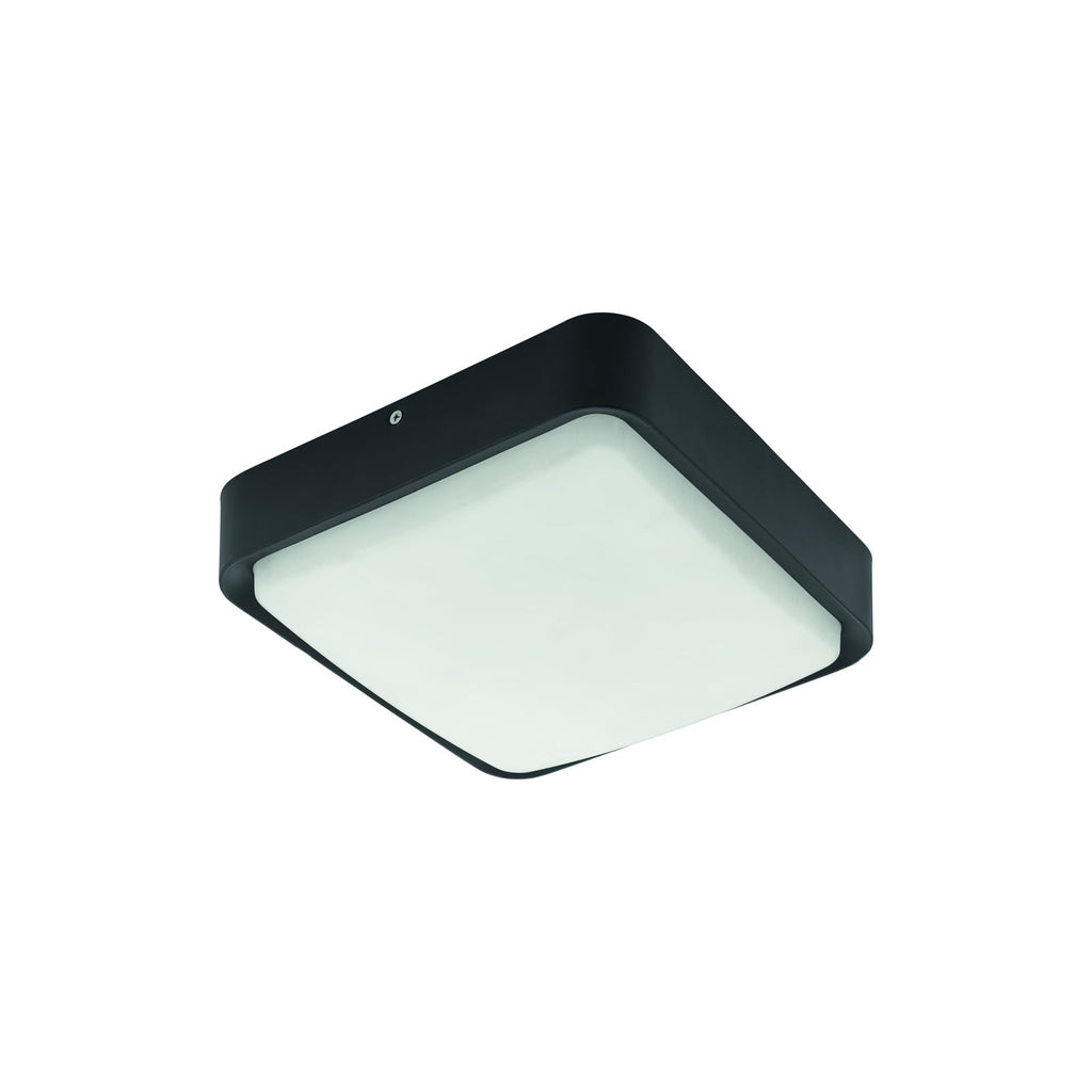 LED utevegglampe Piove-C Bluetooth svart montert på vegg