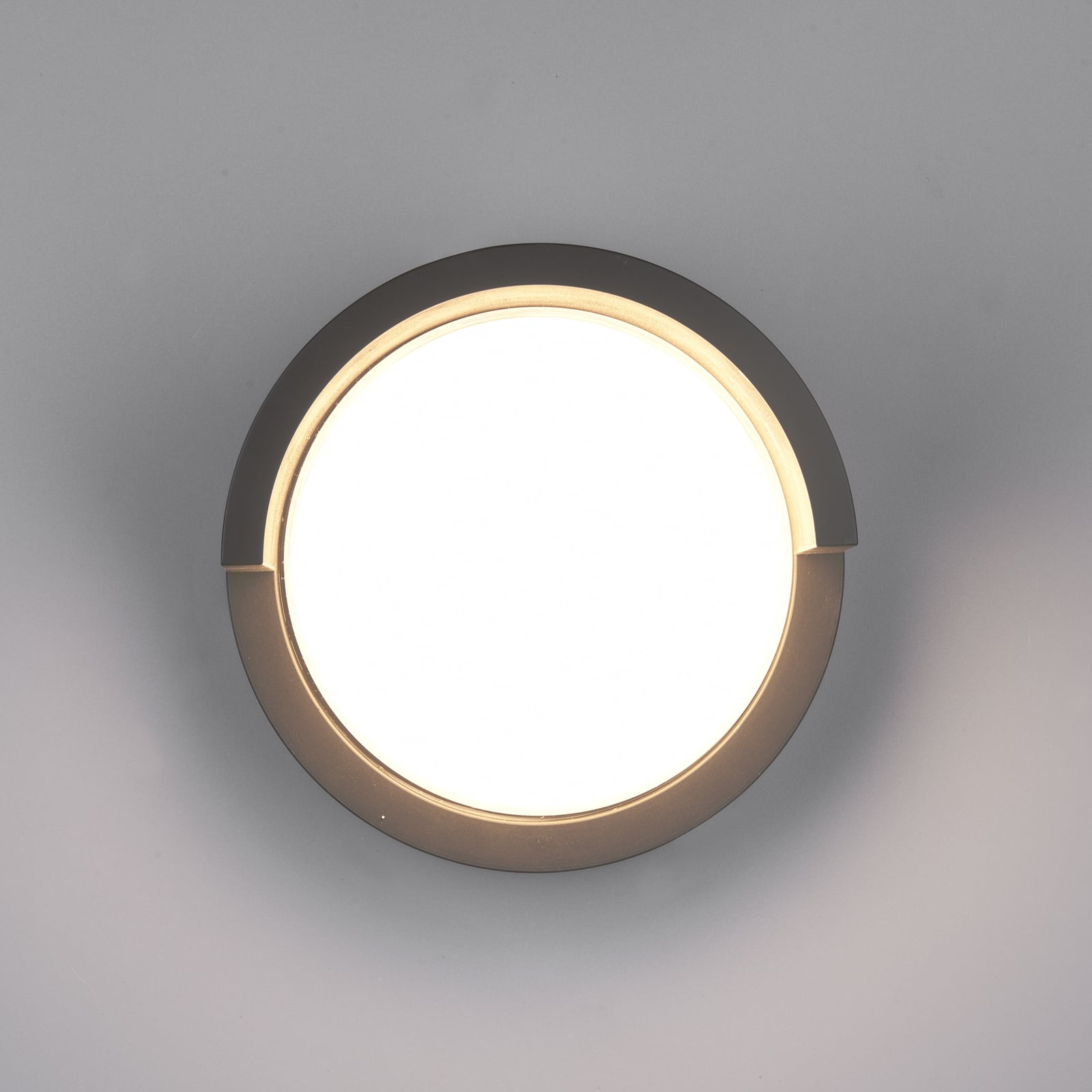 LED utevegglampe Puno rund svart Ø15 cm IP54 oppheng