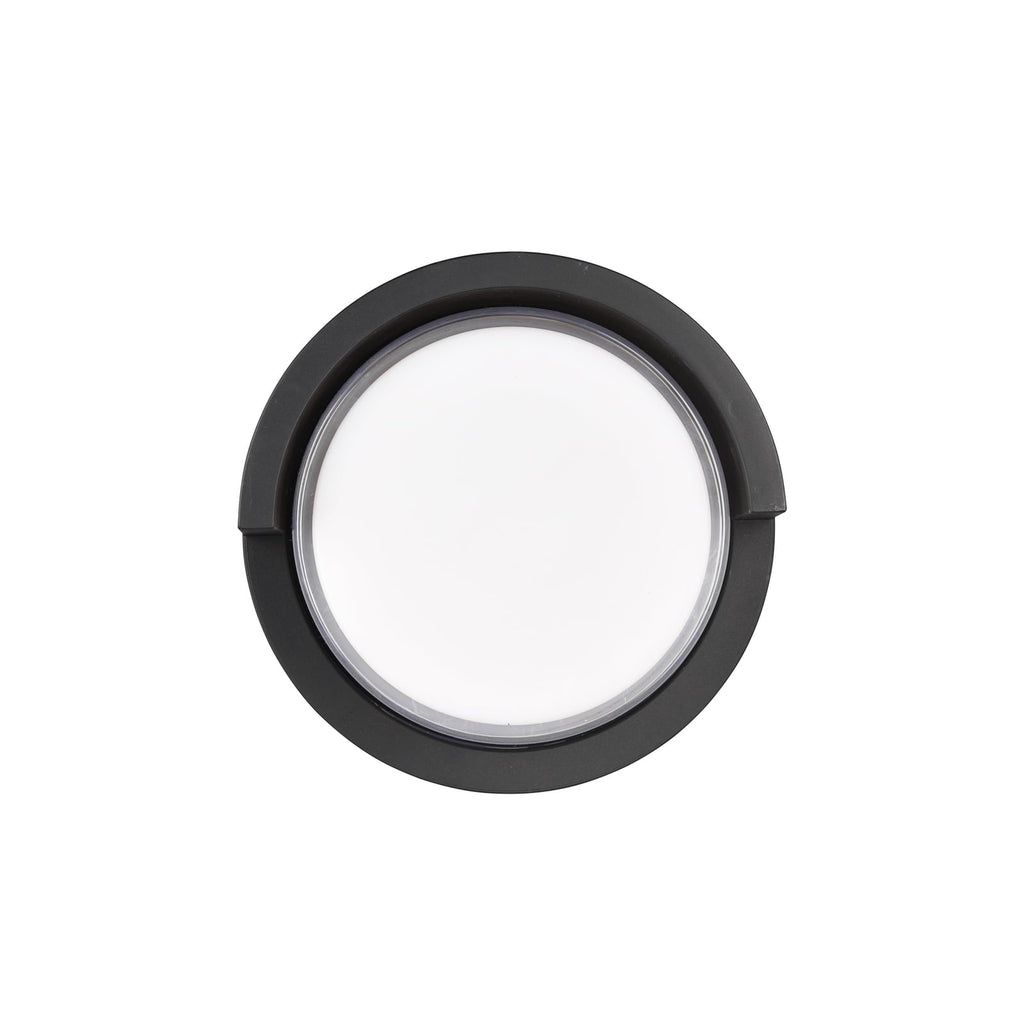 LED utevegglampe Puno rund svart Ø15 cm IP54 side