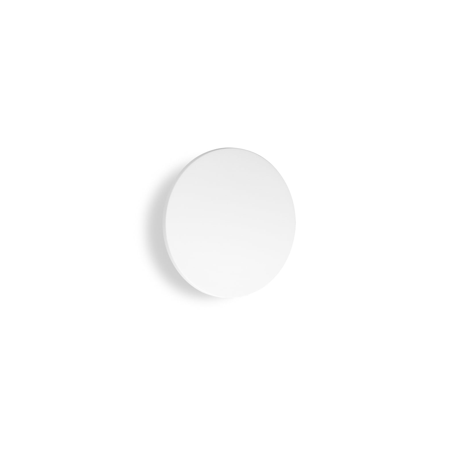 LED utevegglampe Punto rund hvit metall forside