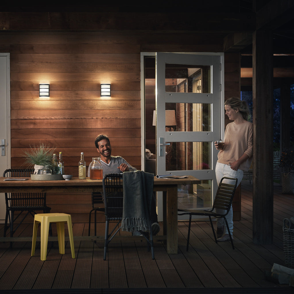 LED utevegglampe Python antrasitt 6W 2700K IP44 Philips bakside