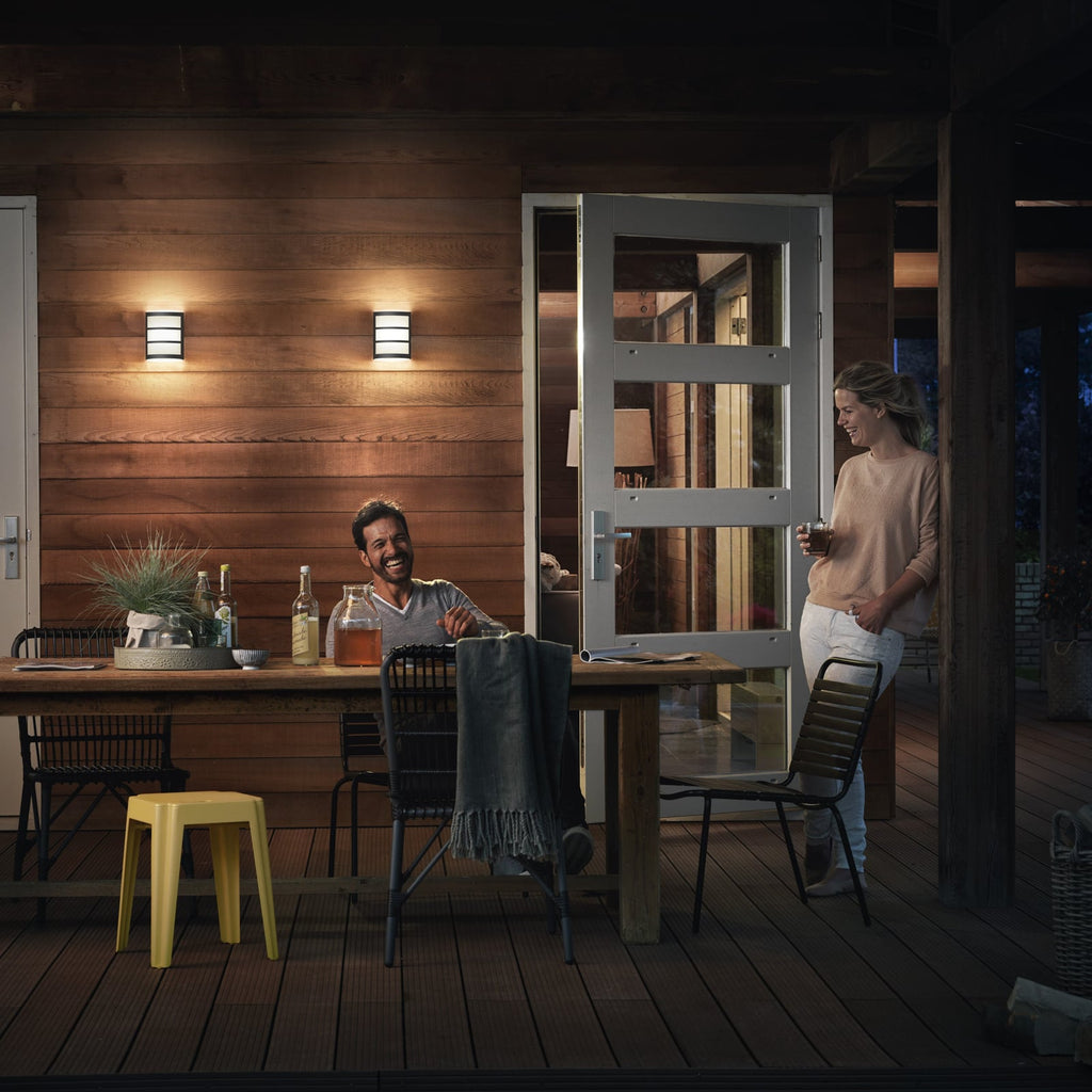 LED utevegglampe Python antrasitt 6W 2700K IP44 Philips bakside