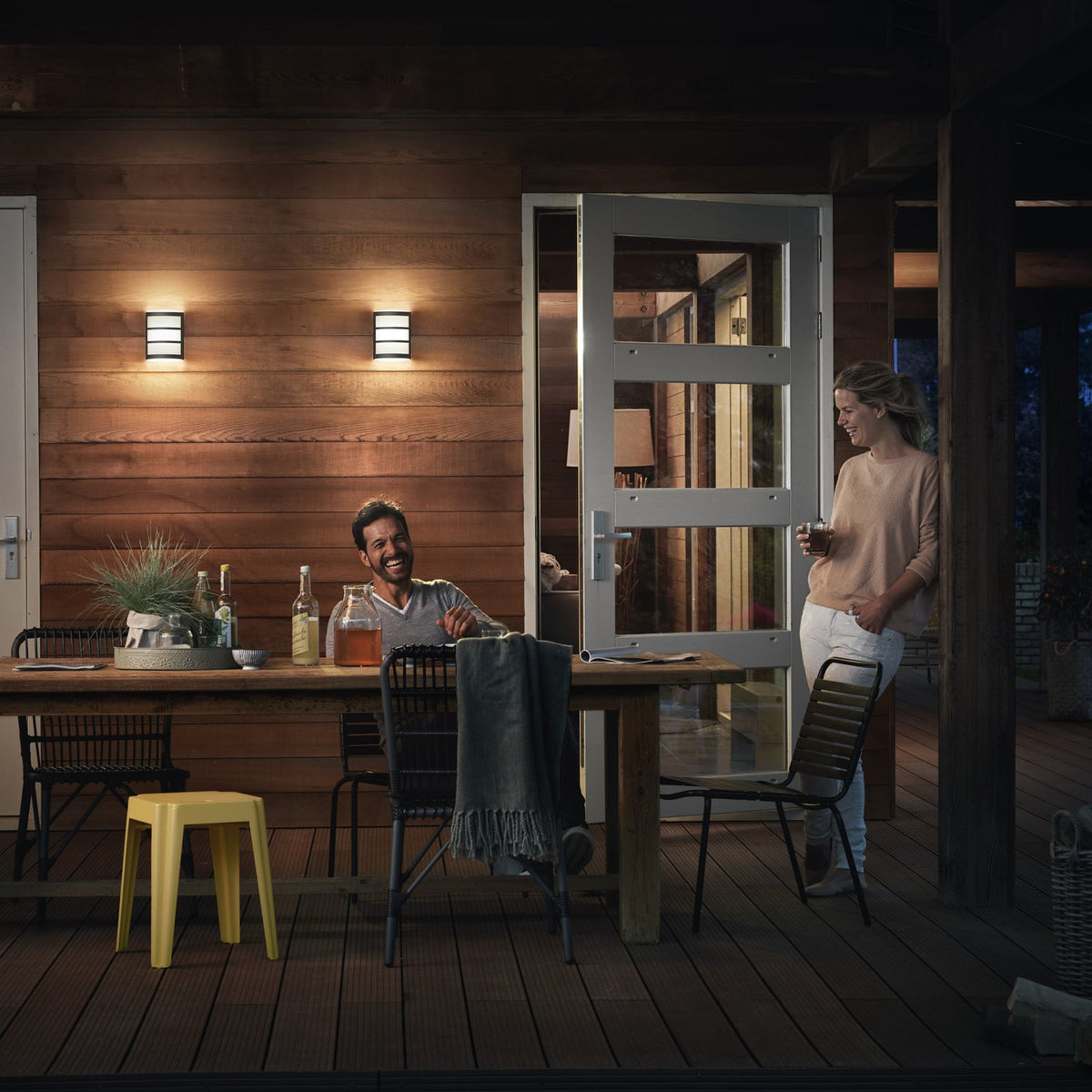 LED utevegglampe Python antrasitt 6W 2700K IP44 Philips bakside