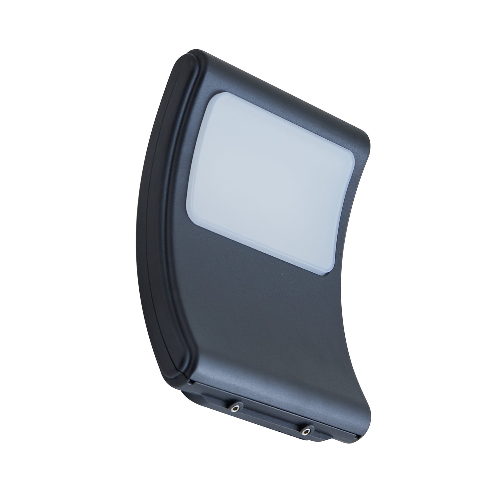 LED utevegglampe Radane kantet mørkegrå IP54 detalj