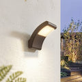 LED utevegglampe Radane kantet mørkegrå IP54 front