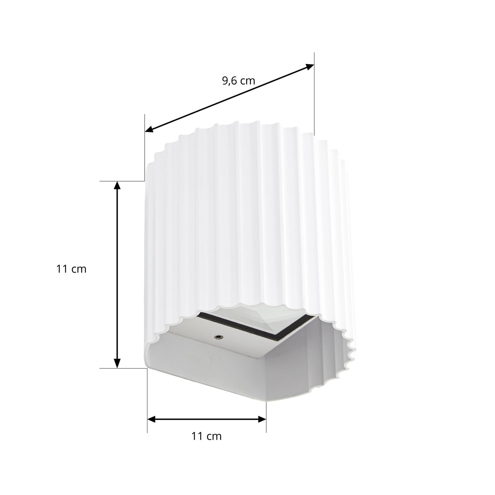 Detalj av LED utevegglampe Ralino hvit 2-lys IP65