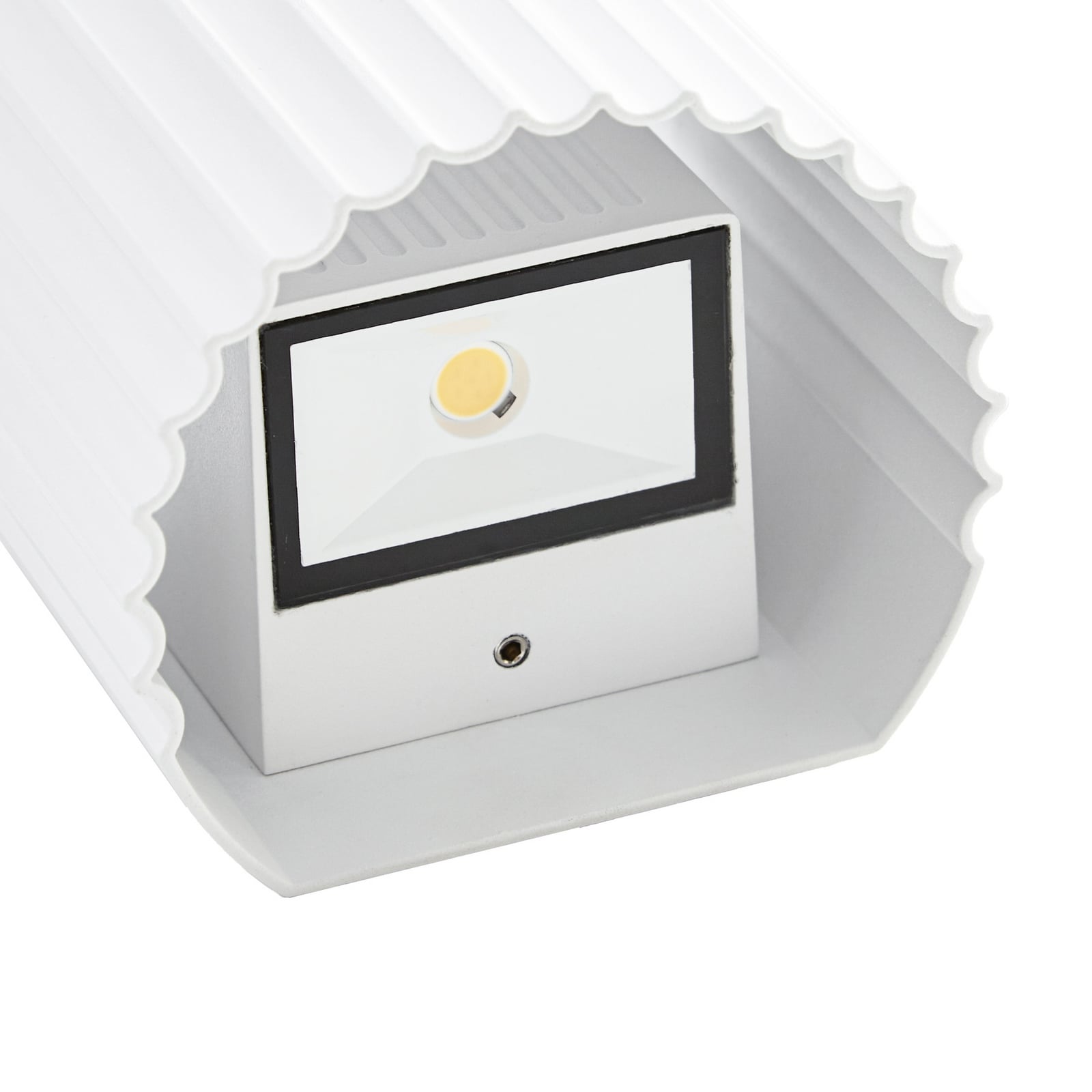 LED utevegglampe Ralino hvit 2-lys IP65 sideprofil