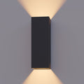 LED utevegglampe Rectangle opp og ned svart 23 cm IP54 front
