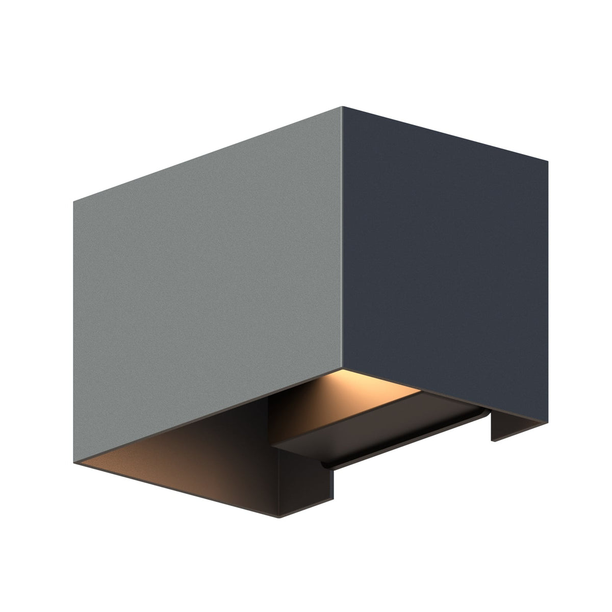 LED utevegglampe Rectangle opp og ned antrasitt IP54 montert på vegg