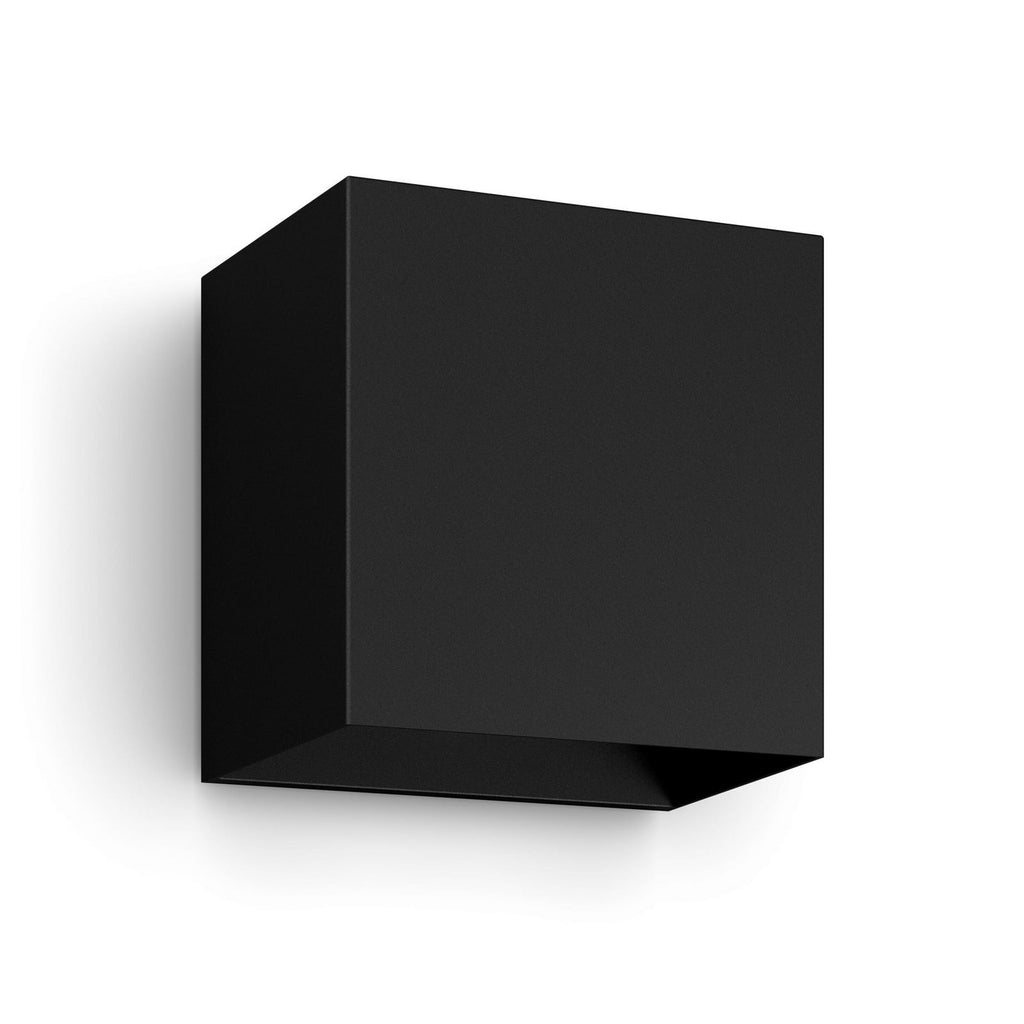 LED utevegglampe Resonate svart aluminium fra fronten