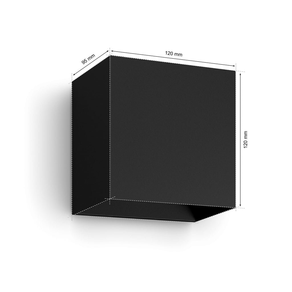 Detalj av LED utevegglampe Resonate svart aluminium