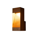 LED utevegglampe Rho rustfarget aluminium dimbar IP54 forfra