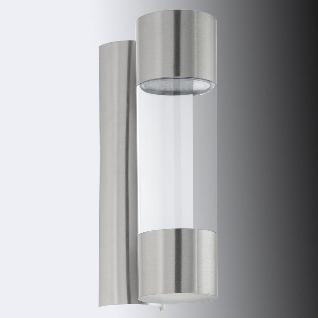 Detalj av LED utevegglampe Robledo rustfritt stål IP44