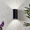 LED utevegglampe Rold rund opp og ned svart front