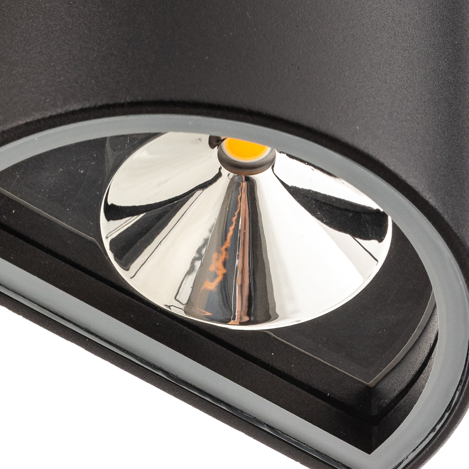 LED utevegglampe Rold rund opp og ned svart lys nedover