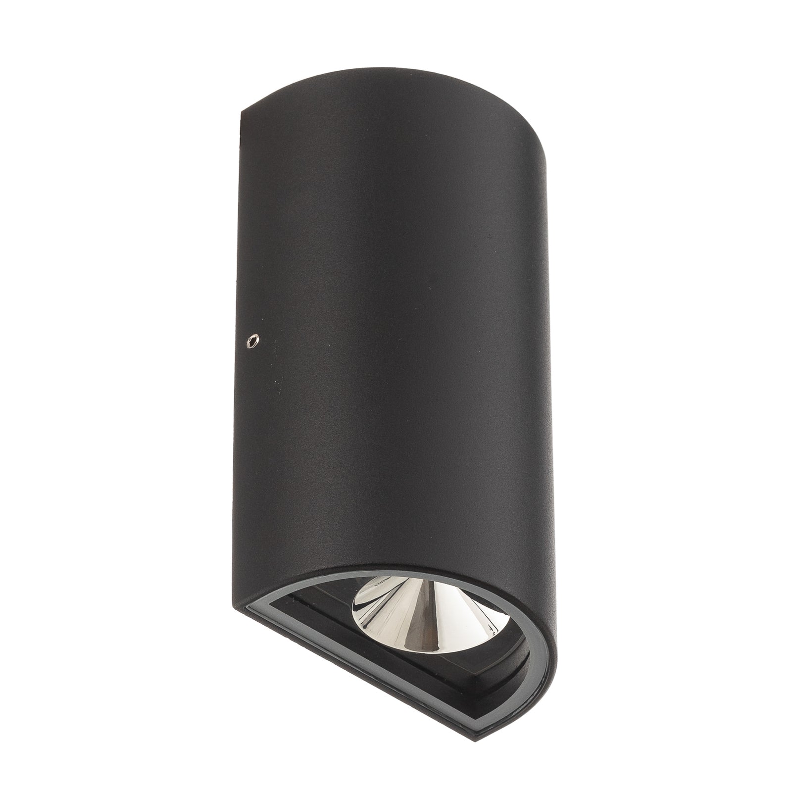 LED utevegglampe Rold rund opp og ned svart montert på vegg