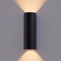LED utevegglampe Round opp og ned svart H23 cm IP54 - Calex forfra