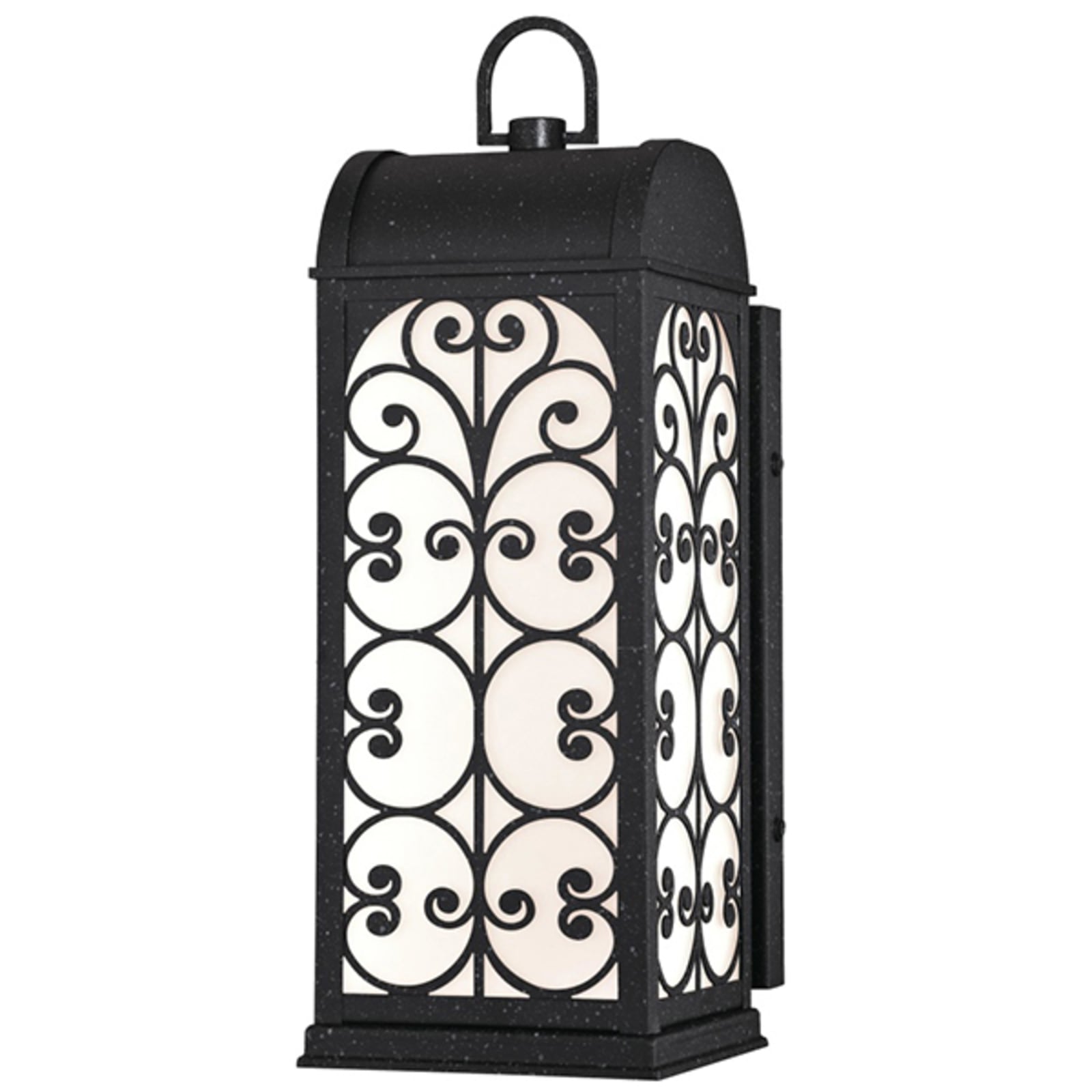 LED utevegglampe Rozzano dimbar lanterneform IP44 16W fra forfra