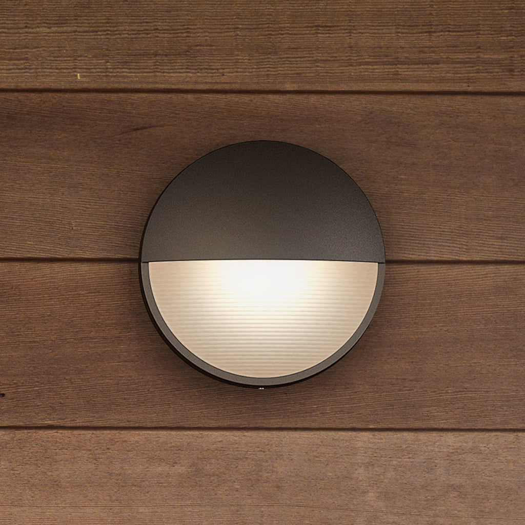 LED utevegglampe rund antrasitt Ø21 cm Philips forfra