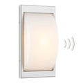 LED utevegglampe rustfritt stål med bevegelsessensor 13W IP44 forfra
