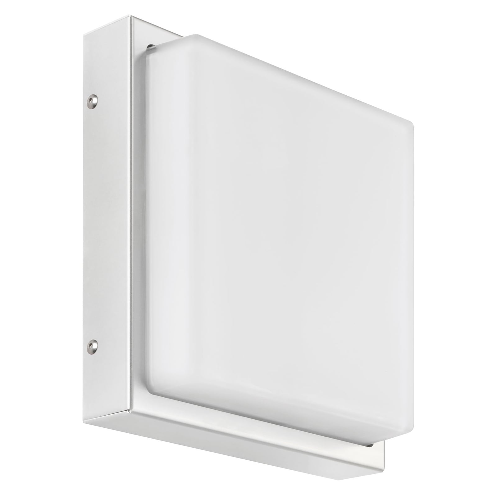 LED utevegglampe rustfritt stål 25x25 cm 13W IP44 montert på vegg