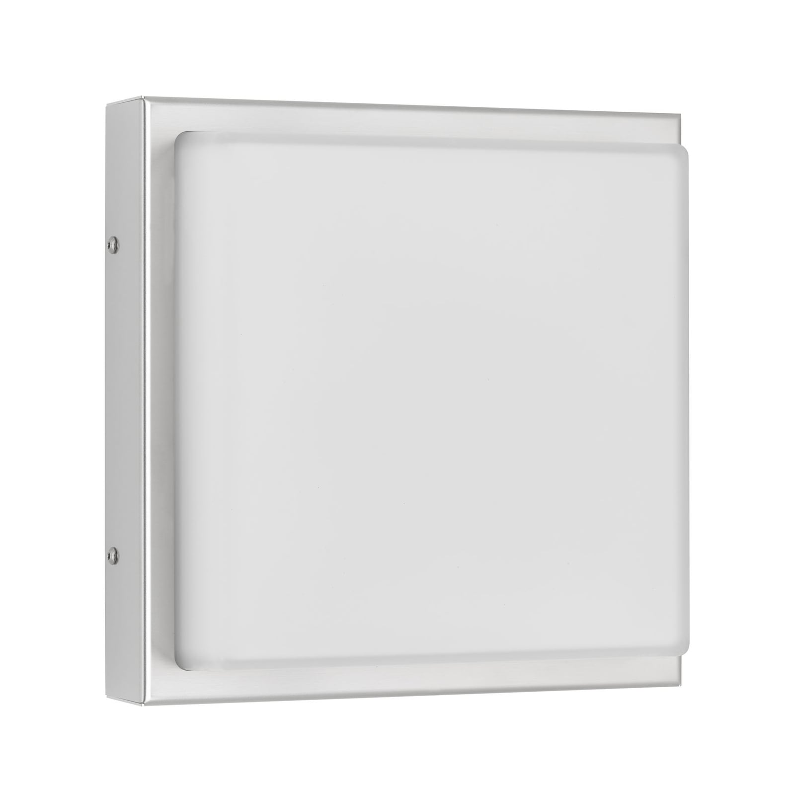 LED utevegglampe rustfritt stål 25x25 cm 13W IP44 sideprofil