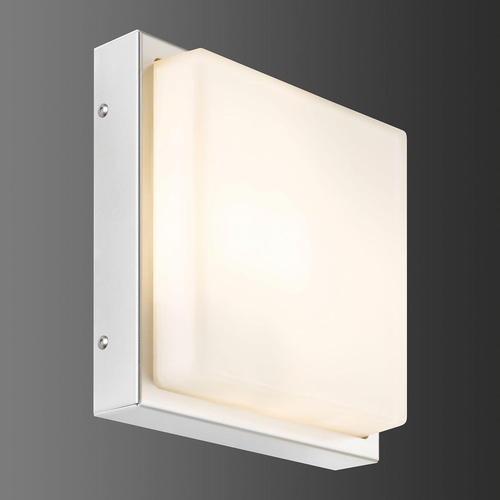 LED utevegglampe rustfritt stål 25x25 cm 13W IP44 lyser opp område