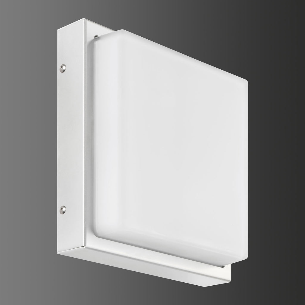 Montering av LED utevegglampe rustfritt stål 25x25 cm 13W IP44
