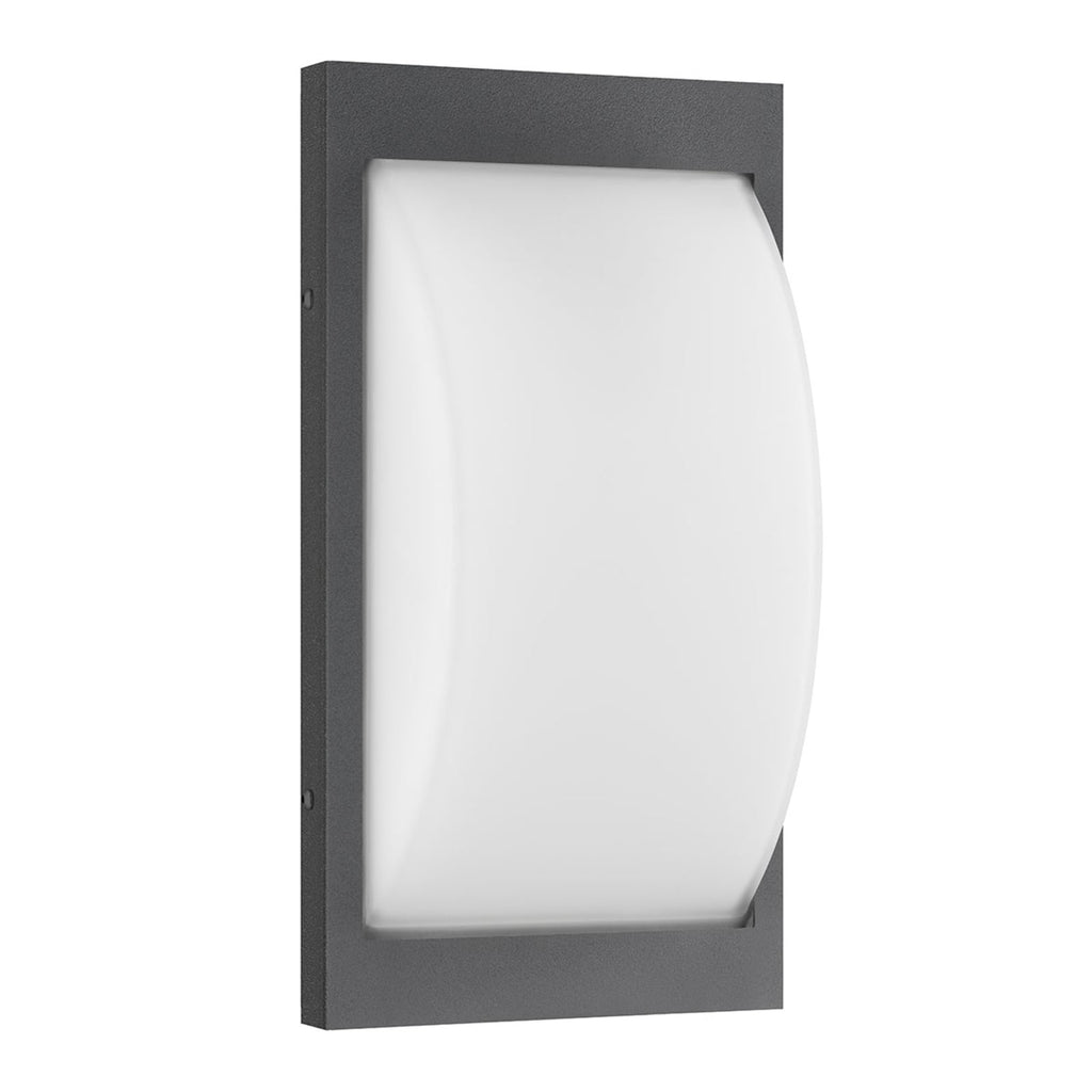 LED utevegglampe rustfritt stål grafitt opalglass 33 cm IP44 nærbilde