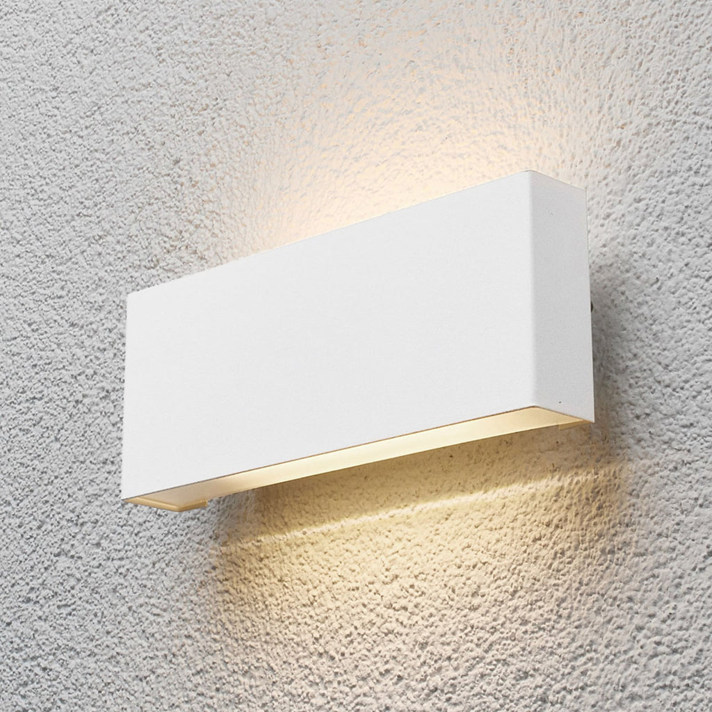 LED utevegglampe Safira opp og ned hvit IP44 forfra