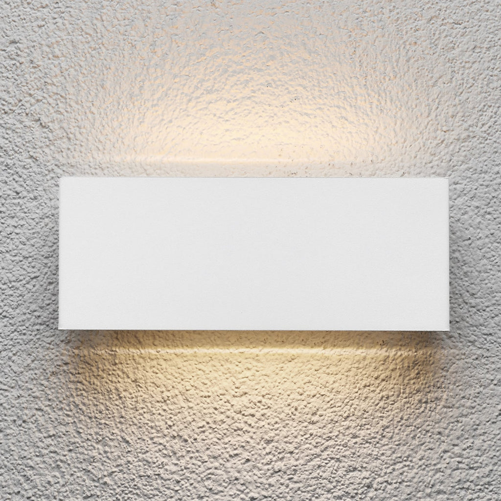 Montert LED utevegglampe Safira opp og ned hvit IP44 på vegg