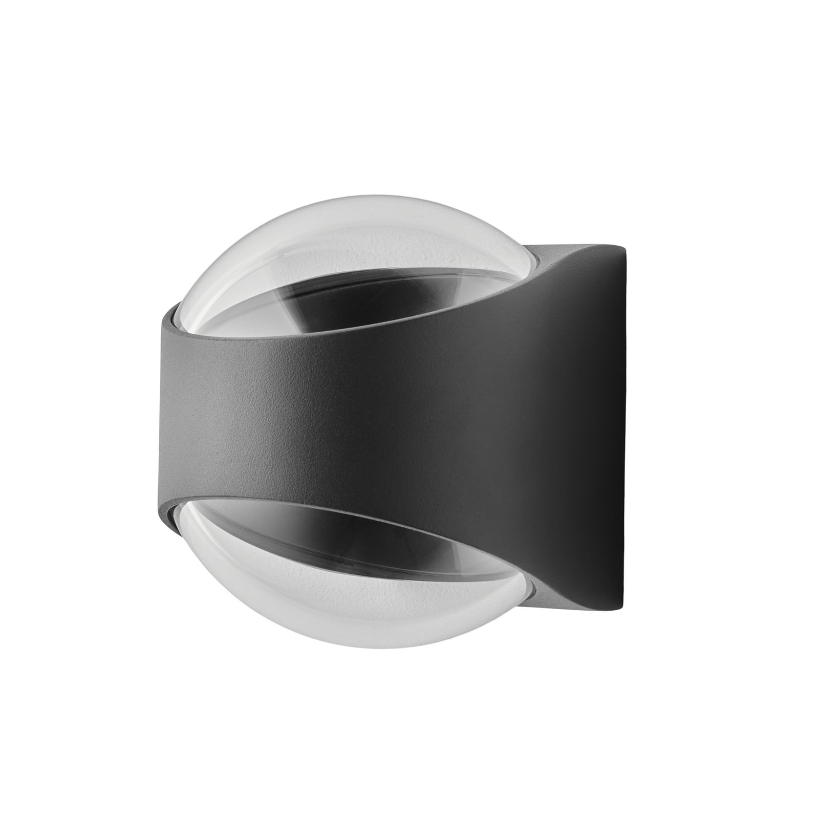 LED utevegglampe Saga opp og ned svart IP65 bakside