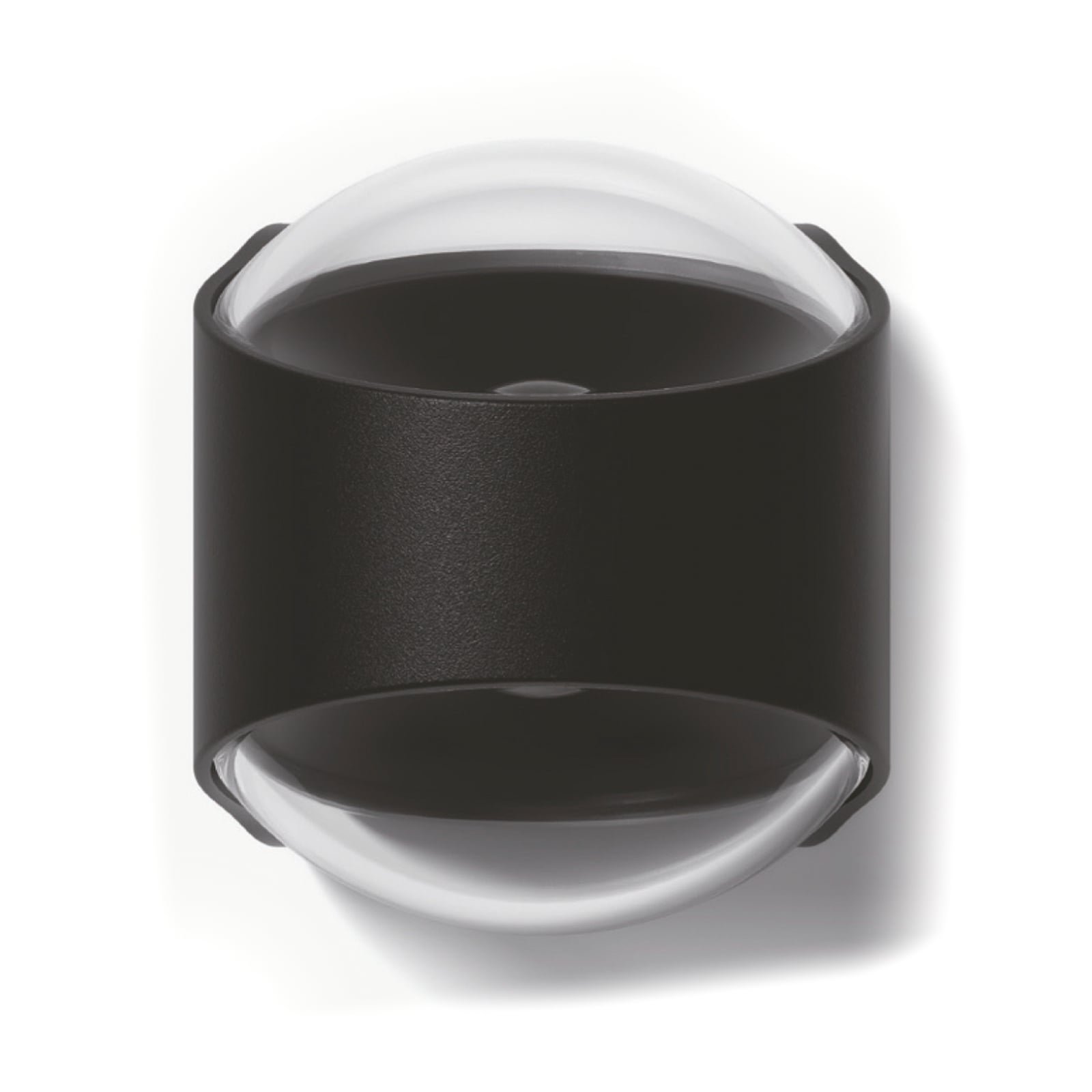 LED utevegglampe Saga opp og ned svart IP65 detalj