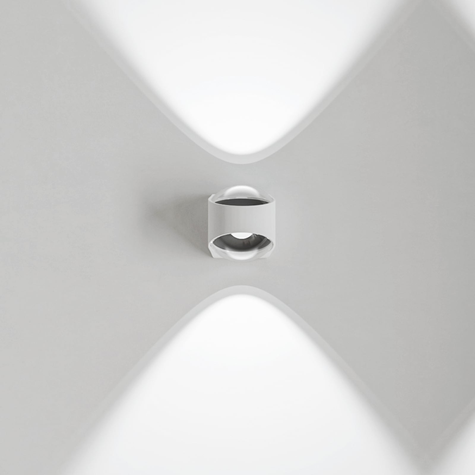 LED utevegglampe Saga opp/ned hvit IP65 10W bakside