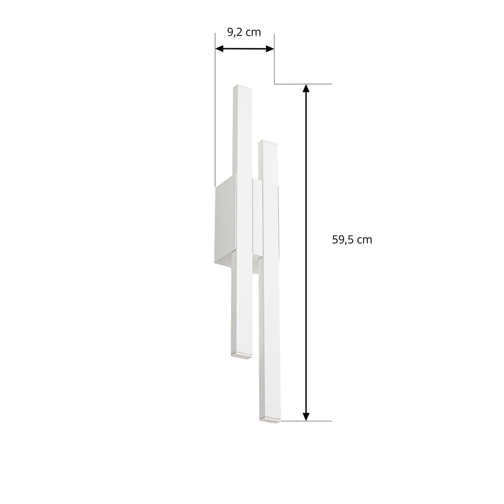 Detalj av LED utevegglampe Sakari hvit aluminium 59 cm
