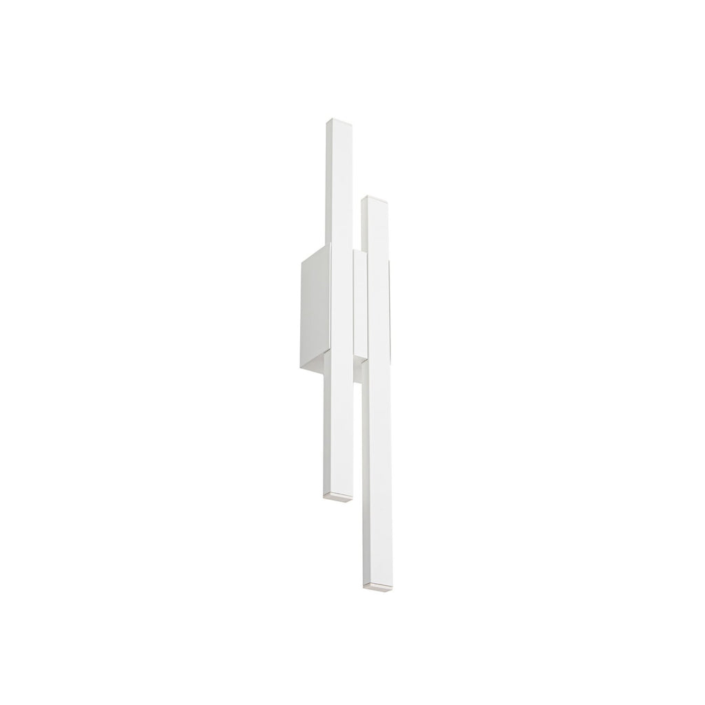 Nærbilde av LED utevegglampe Sakari hvit aluminium 59 cm