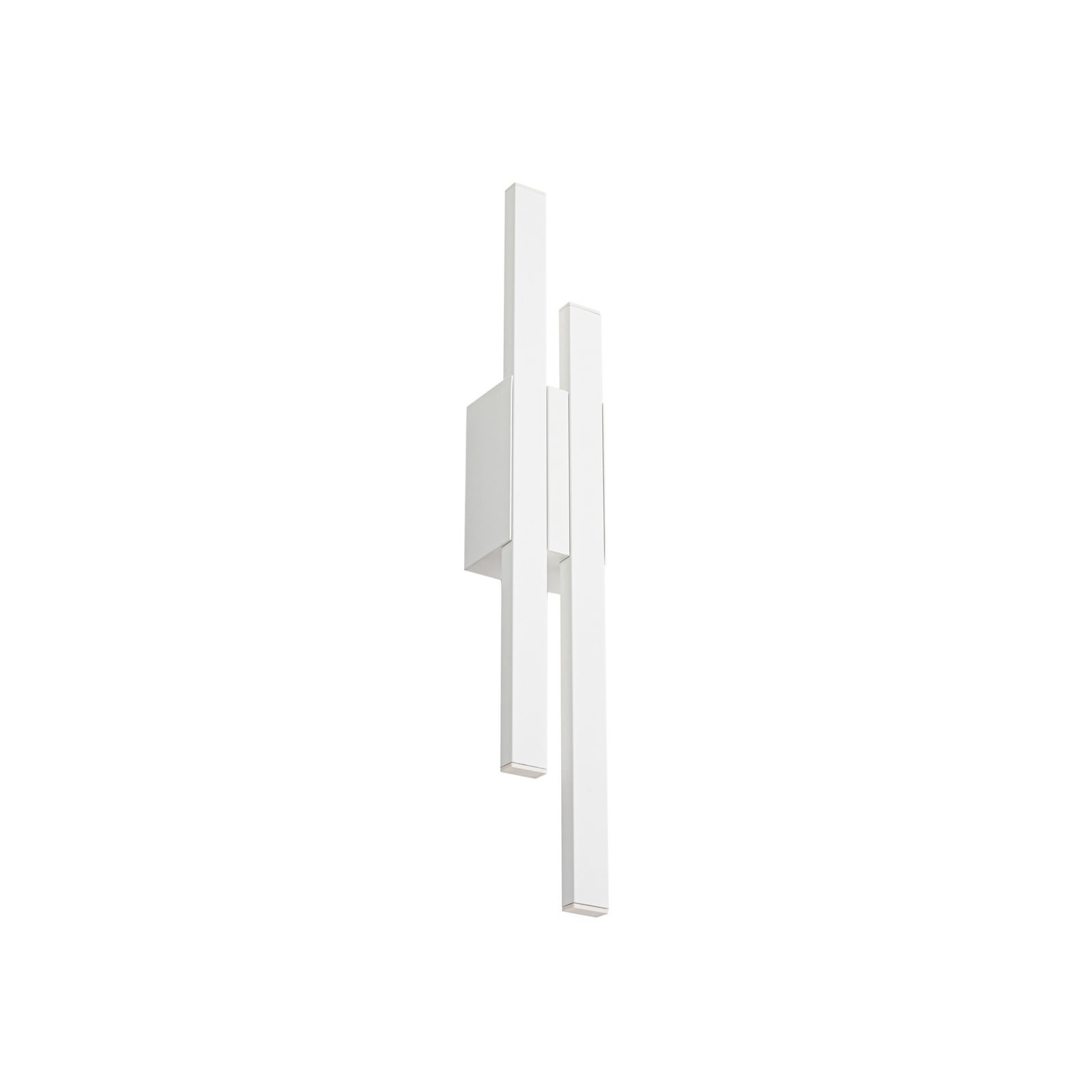 Nærbilde av LED utevegglampe Sakari hvit aluminium 59 cm