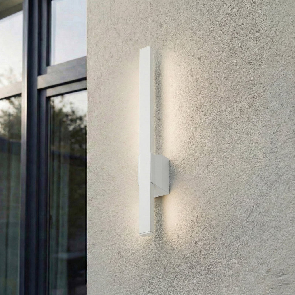 LED utevegglampe Sakari hvit aluminium bakside