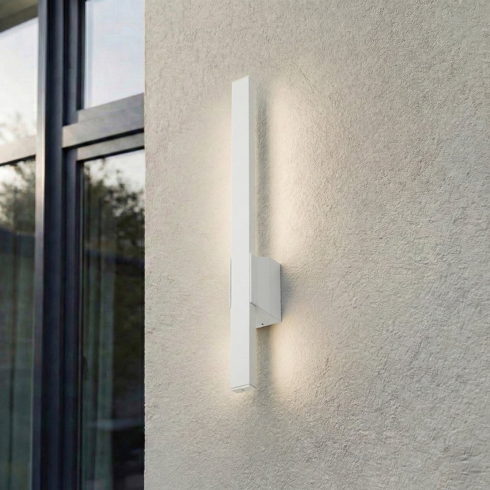 LED utevegglampe Sakari hvit aluminium bakside