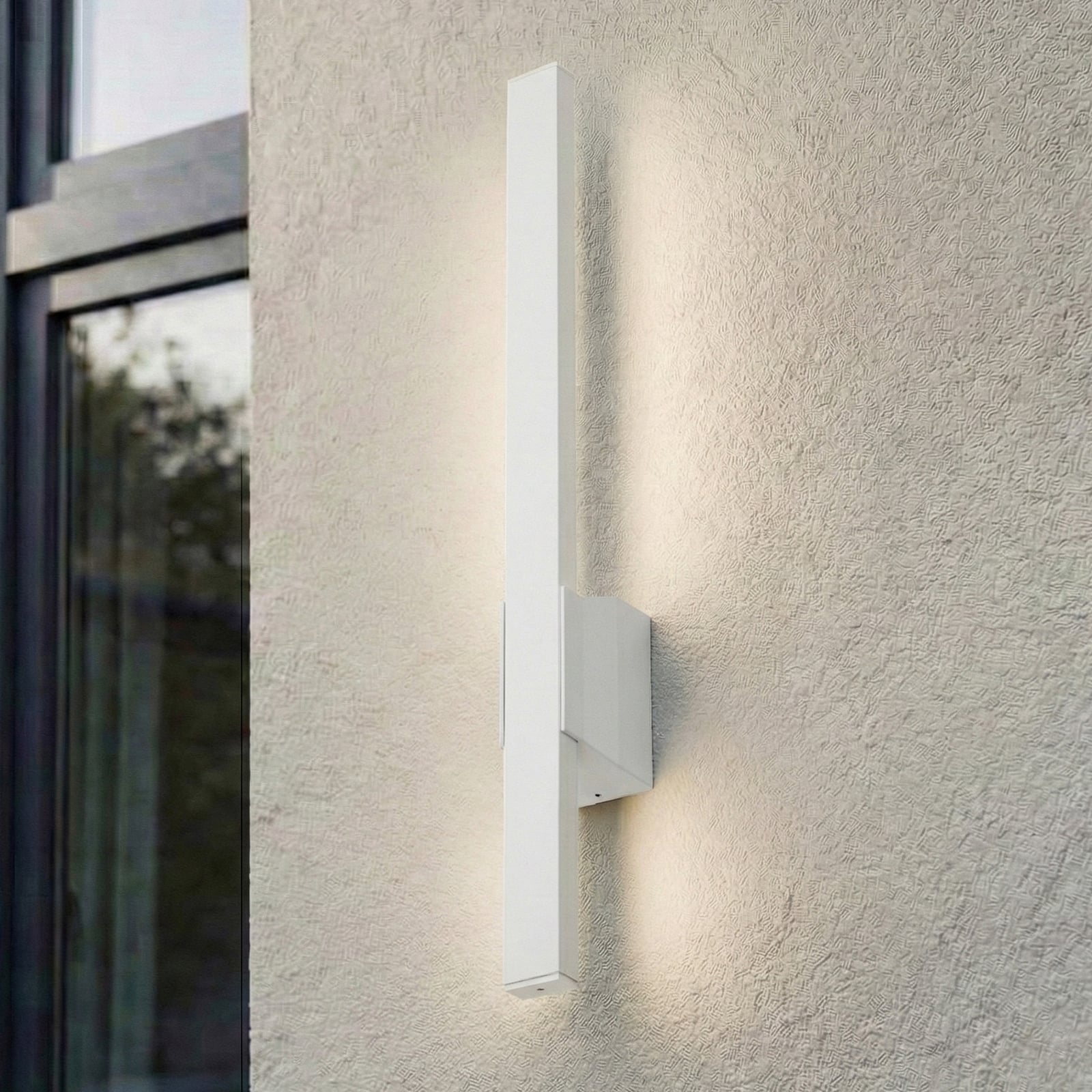 LED utevegglampe Sakari hvit aluminium front